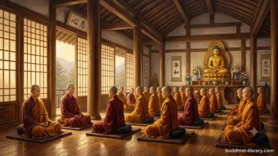 Serene meditation space with soft light representing mindful awareness