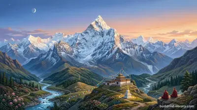 Clear mountain vista representing the clarity of Right View in Buddhism