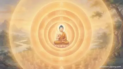 Concentric circles of warm golden light radiating outward, representing the progressive stages of loving-kindness meditation